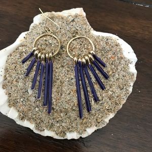 80’s navy earrings